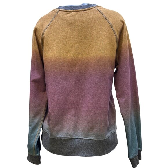 Johnny Was Ombre Pullover Sweatshirt Brown Plum Green XS - Picture 2 of 5